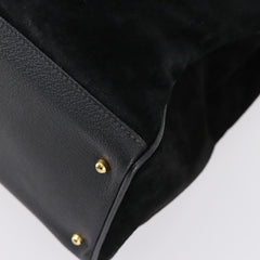 Gucci Vintage Bamboo Handle Bag Suede