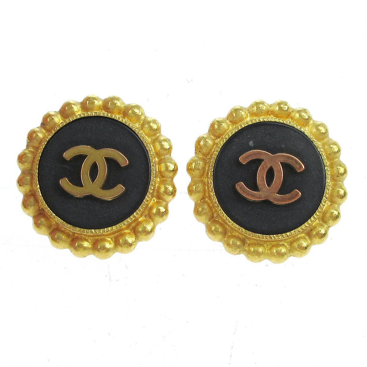 Chanel CC Round Earrings Metal