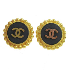 Chanel CC Round Earrings Metal