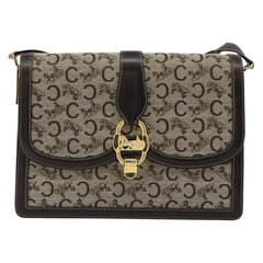 Celine C Sulky Shoulder bag Canvas and Leather