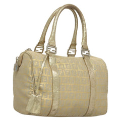 Fendi Boston Bag Zucchino Lurex Canvas