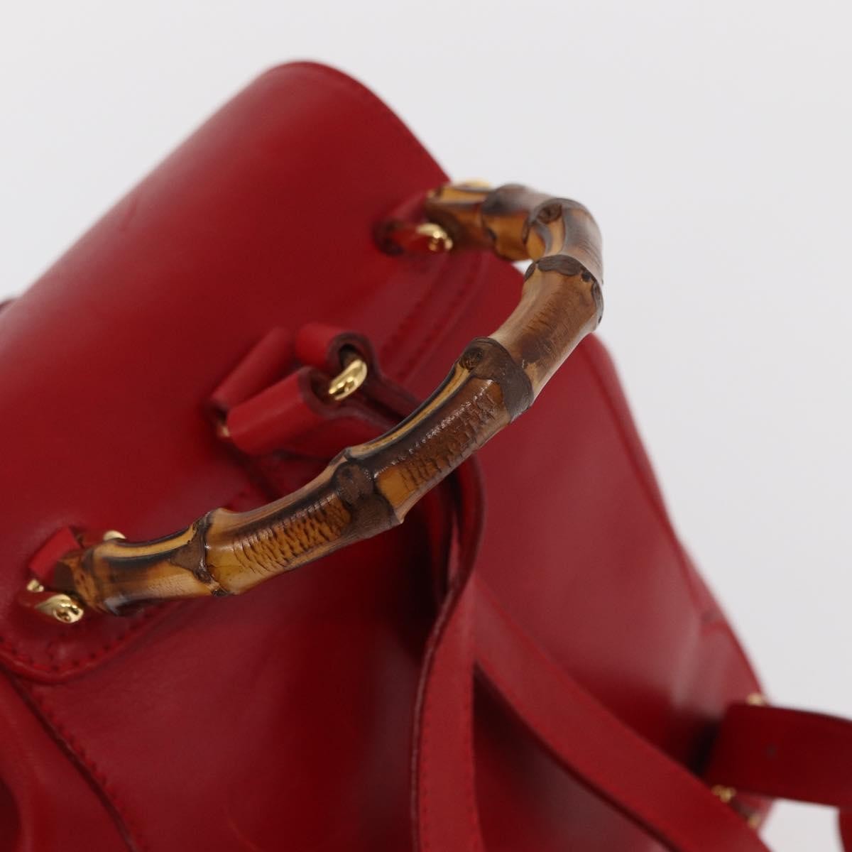 Gucci Vintage Bamboo Backpack Leather