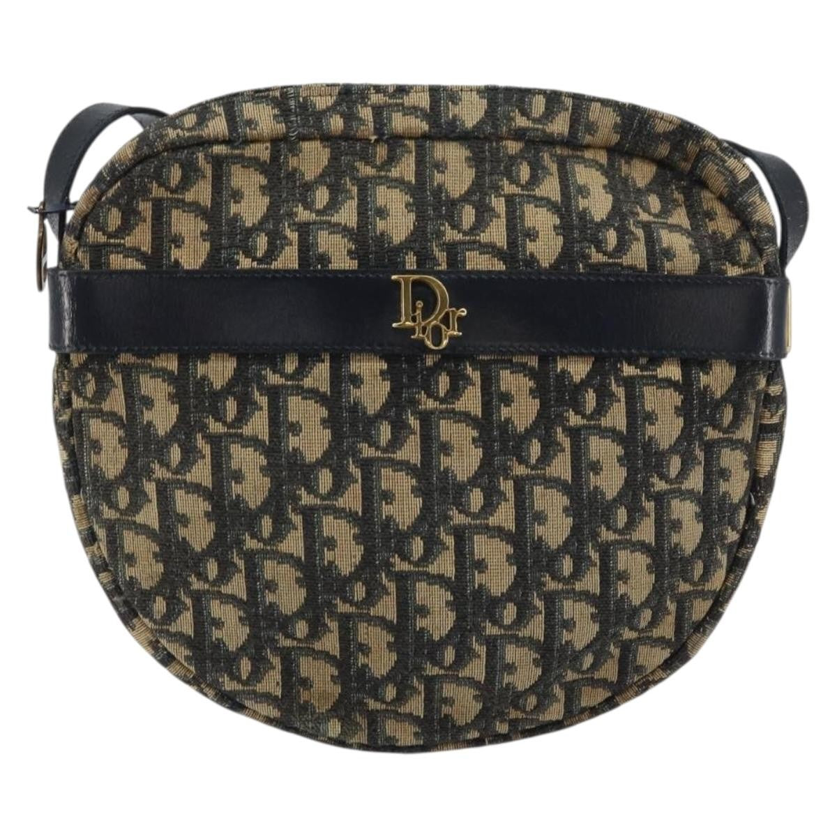 Christian Dior Vintage Trotter Shoulder Bag Canvas