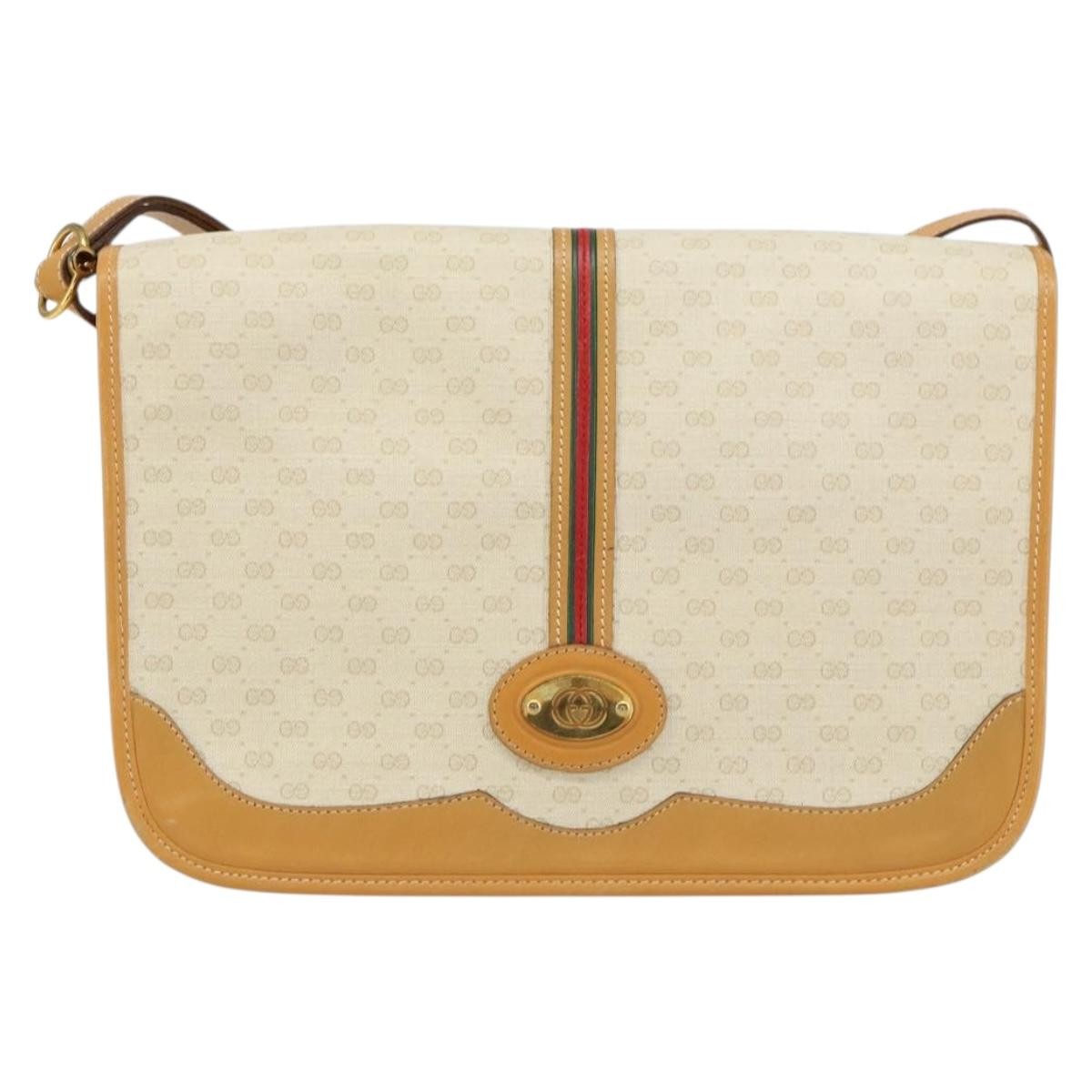 Gucci Vintage Web Sherry Line Handbag Micro GG Canvas