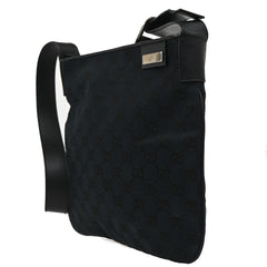 Gucci Vintage Flat Messenger Bag GG Canvas and Leather