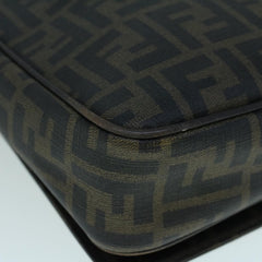 Fendi Flap Messenger Bag Zucca Coated Canvas