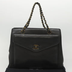 Chanel Vintage CC Front Pocket Tote Quilted Leather