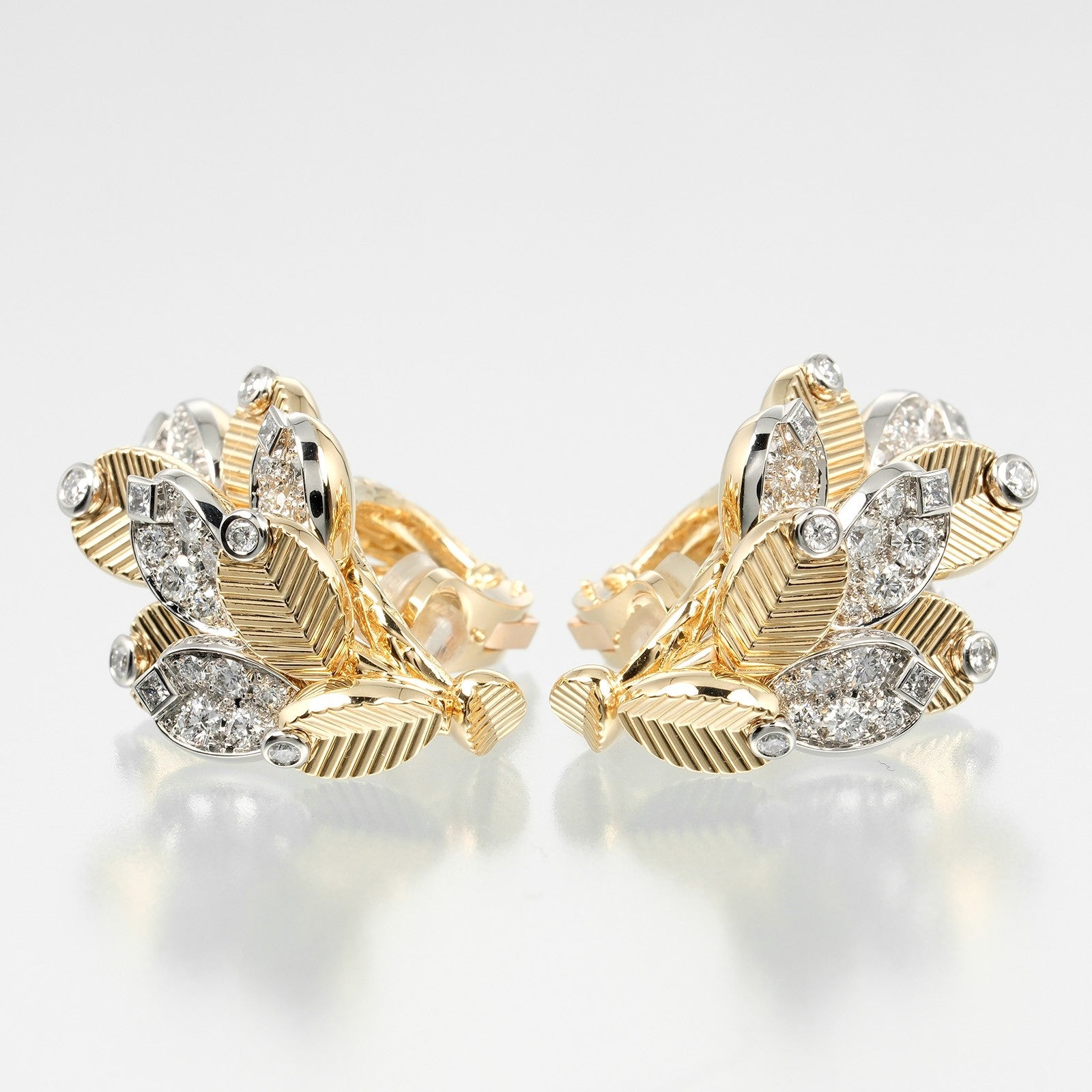 Cartier Grain de Cafe Earring Gold and Platinum