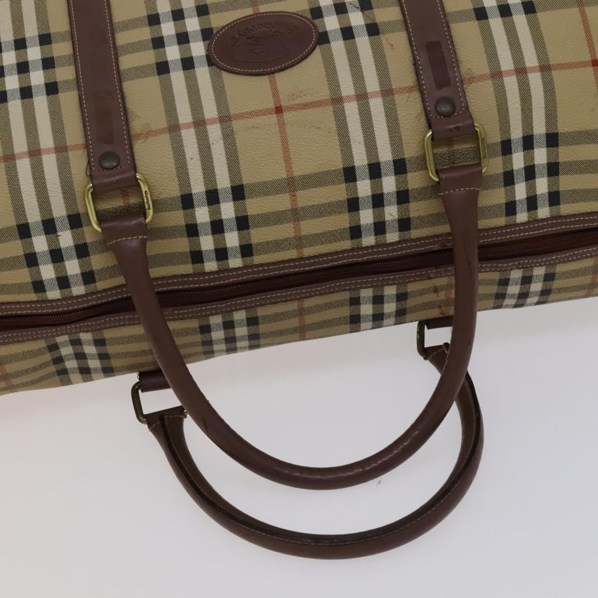 Burberry Convertible Weekend Duffle Bag Haymarket Coated Canvas