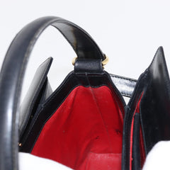 Gucci Vintage Convertible Bamboo Box Crossbody Bag Leather