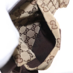Gucci Vintage Double Belt Bag GG Canvas with Leather
