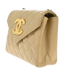 Chanel Vintage Envelope Flap Bag Quilted Lambskin