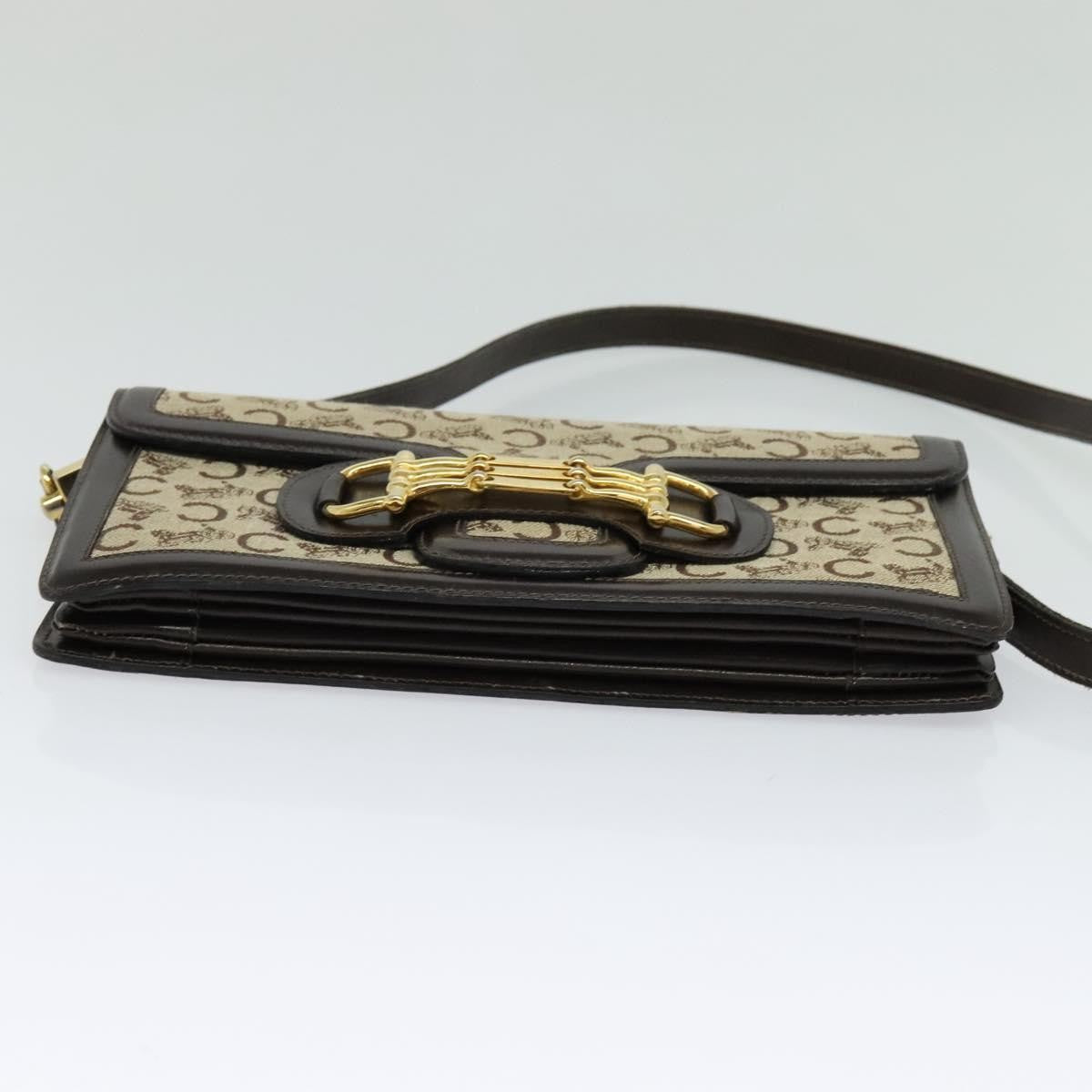 Celine C Sulky Shoulder bag Canvas and Leather