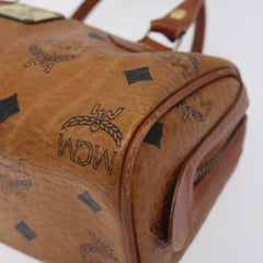 MCM Visetos Handbag Canvas and Leather