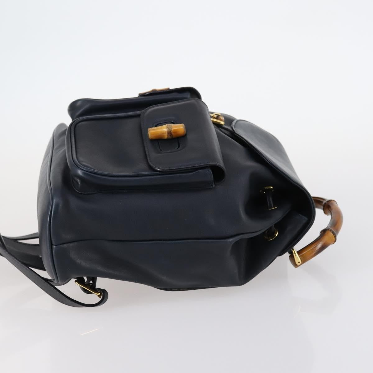 Gucci Vintage Bamboo Backpack Leather