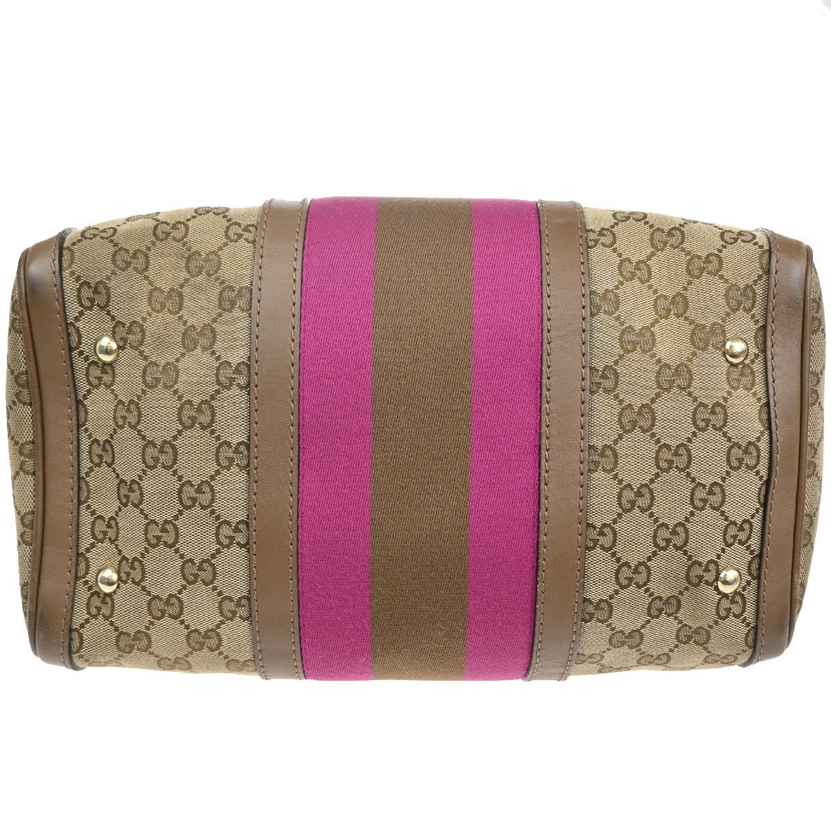 Gucci Vintage Web Boston Bag GG Canvas