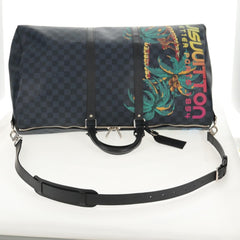 Louis Vuitton Keepall Bandouliere Bag Limited Edition Damier Cobalt Jungle