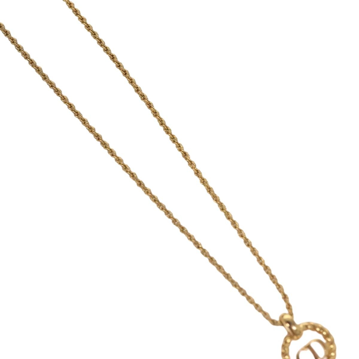 Christian Dior CD Pendant Necklace Gold-plated
