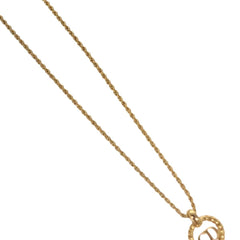 Christian Dior CD Pendant Necklace Gold-plated