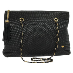 Bally Vintage Chain Shoulder Bag Quilted Leather