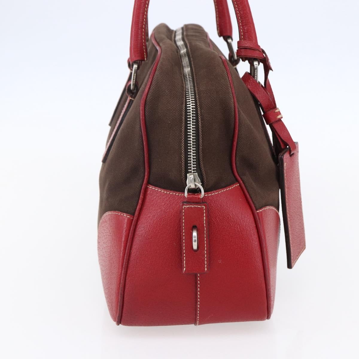 Prada Bowler Bag Canvas with Leather
