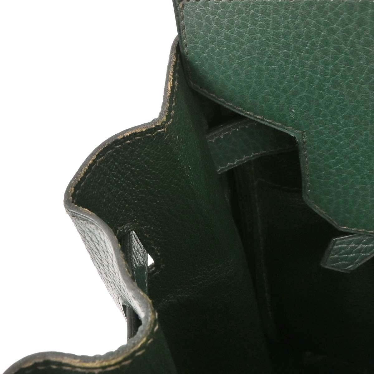 Hermes Birkin Handbag Green Ardennes with Gold Hardware