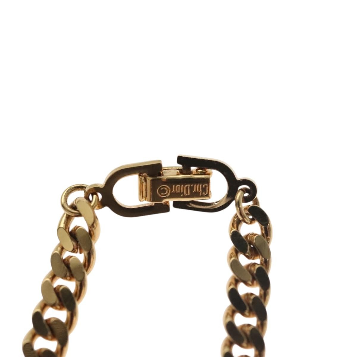 Christian Dior CD Pendant Necklace Metal and Crystals