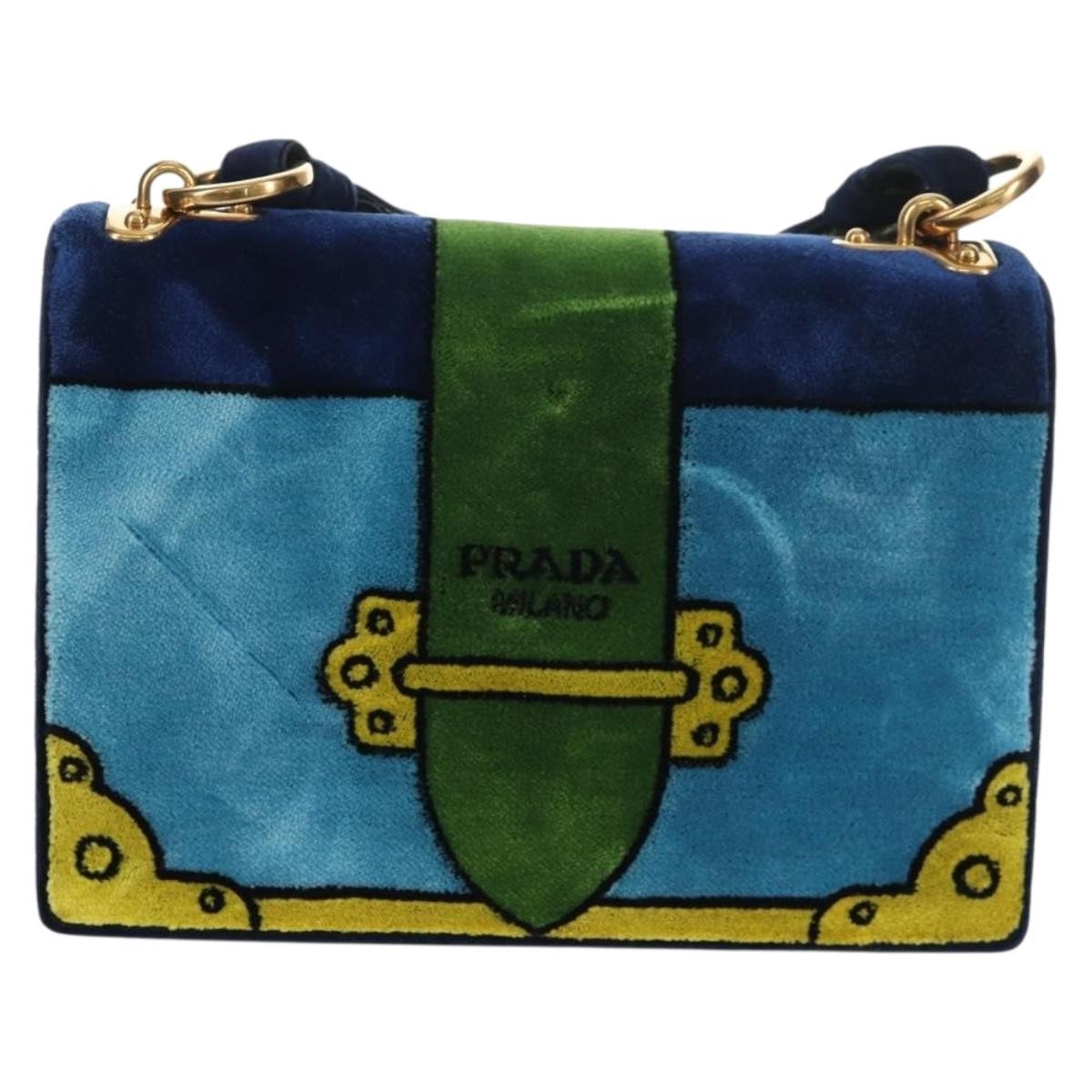 Prada Cahier Crossbody Bag Printed Velvet