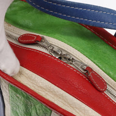 Balenciaga Bazar Convertible Tote Striped Leather