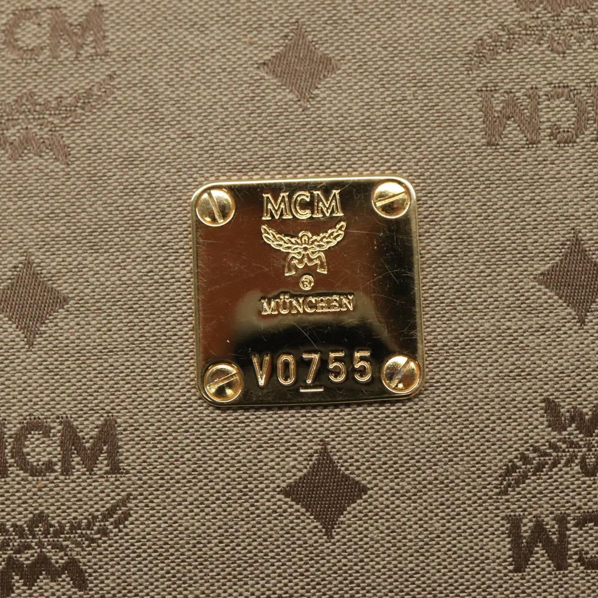 MCM Visetos Handbag Canvas and Leather