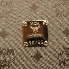 MCM Visetos Handbag Canvas and Leather