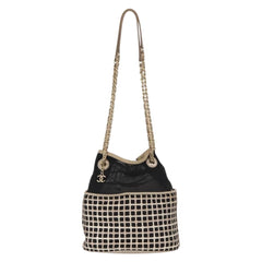 Chanel Chain Bucket Bag Mesh and Leather