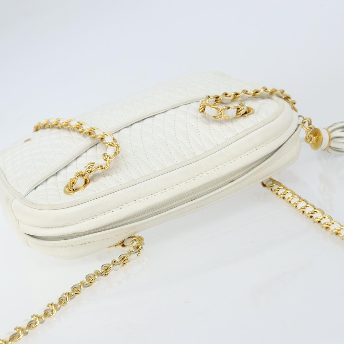 Bally Vintage Chain Shoulder Bag Quilted Leather