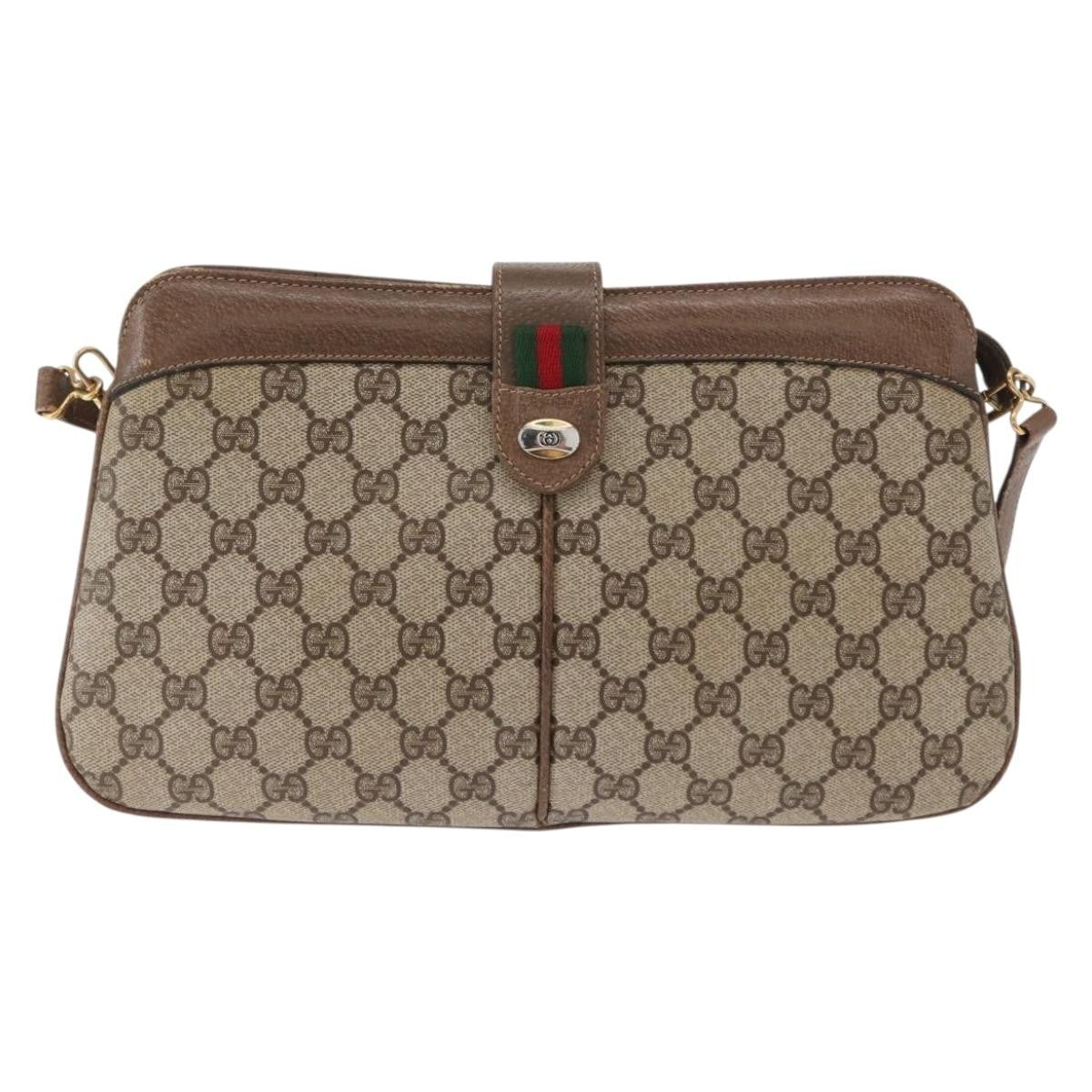 Gucci Vintage Shoulder Bag GG Coated Canvas