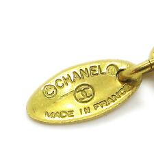 Chanel Vintage Quilted CC Pendant Necklace Metal