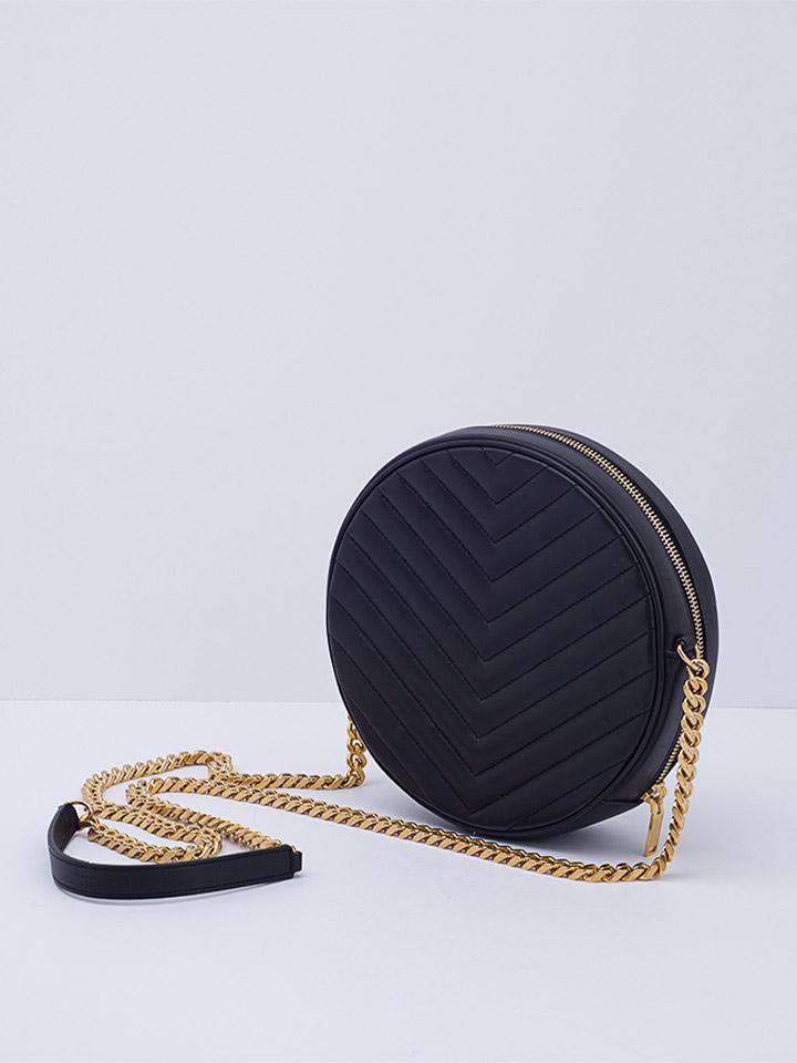 Saint Laurent Circle Quilted Textured-Leather Bag