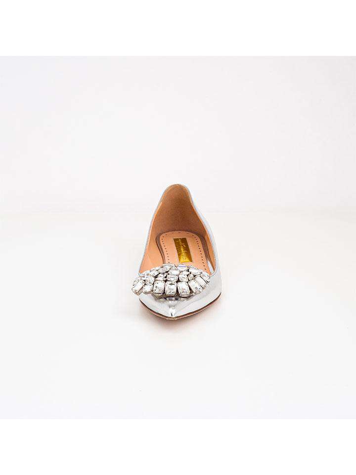 Rupert Sanderson Crystal Embellished Toe Flat