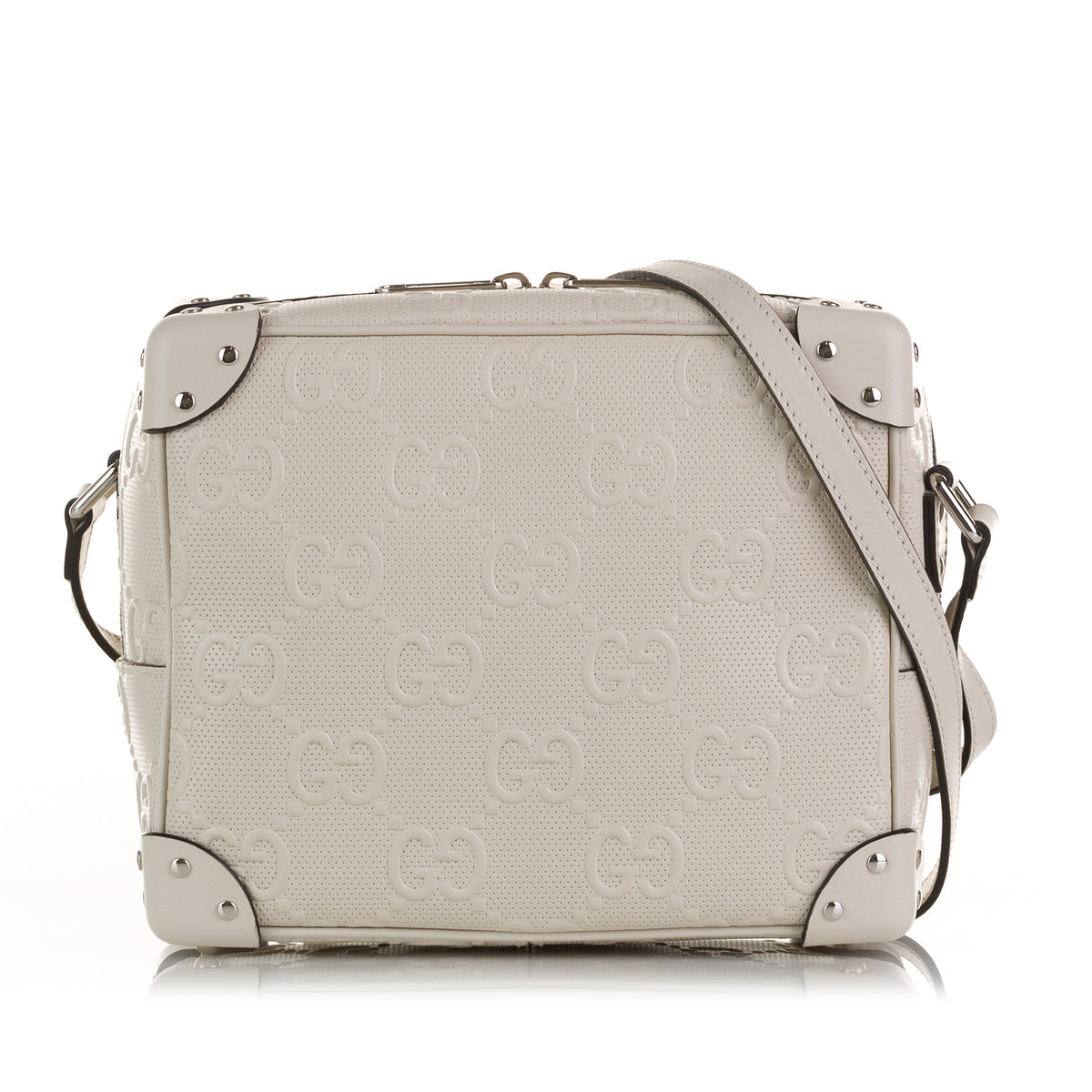 GG Embossed Perforated Square Bag_0