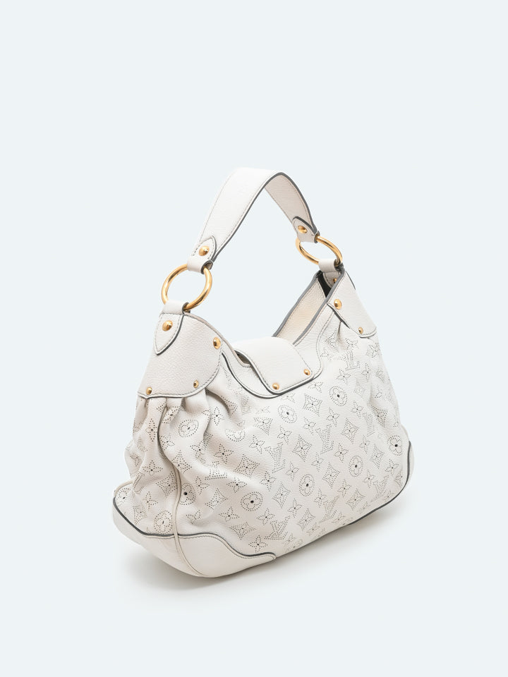 Louis Vuitton White Monogram Mahina Leather Solar PM Bag