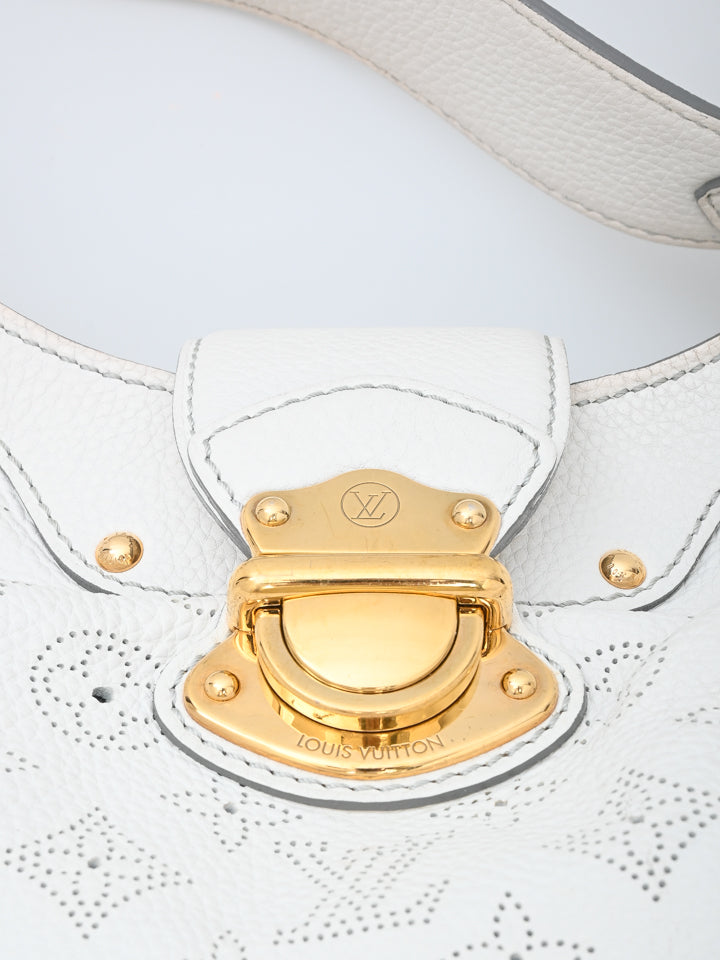 Louis Vuitton White Mahina Leather Solar PM Bag