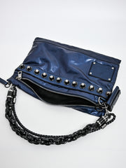 Gucci Metallic Leather Studded Clutch