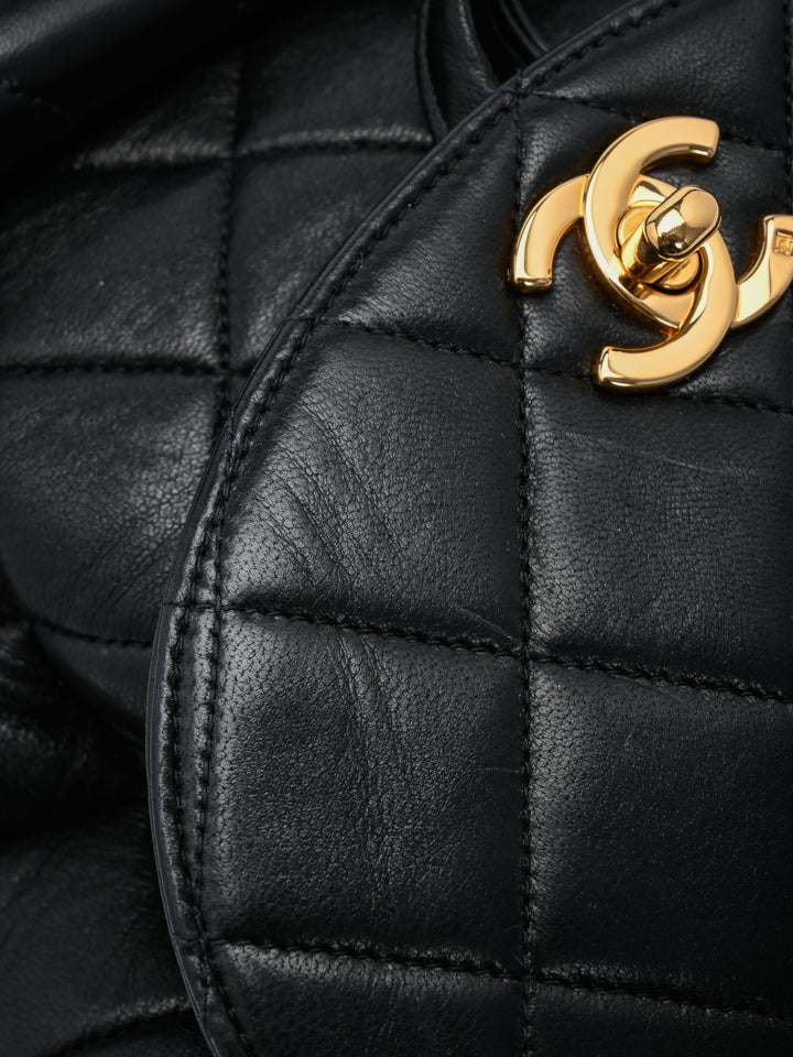 CHANEL Lambskin Quilted Small Trendy CC Dual Handle Flap Bag Black   vetobencom