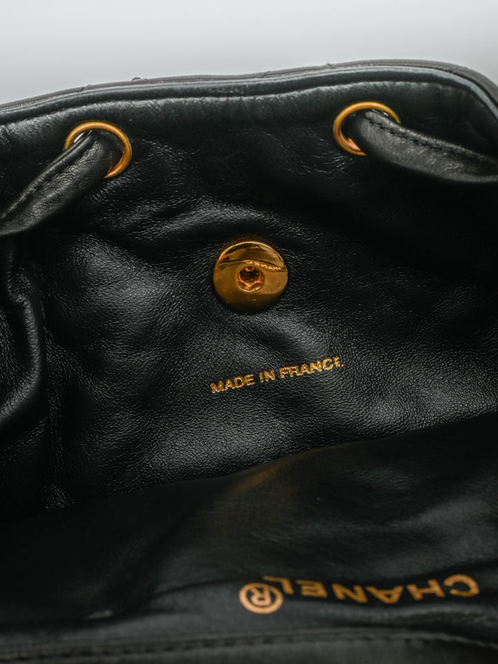 Chanel Glazed Aged Small Duma Backpack w/ Tags - Black Backpacks