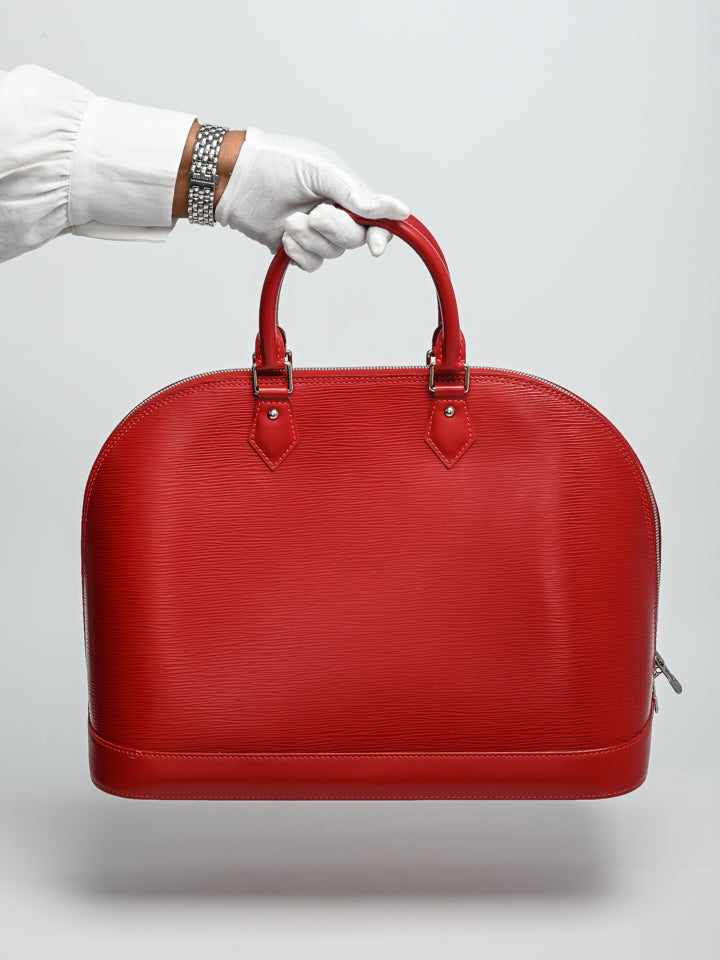 Louis Vuitton Alma GM Epi Leather Handbag Ivoir