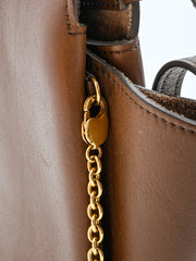 CELINE Smooth Calfskin Tri-Fold Clutch on Chain Black 1301947