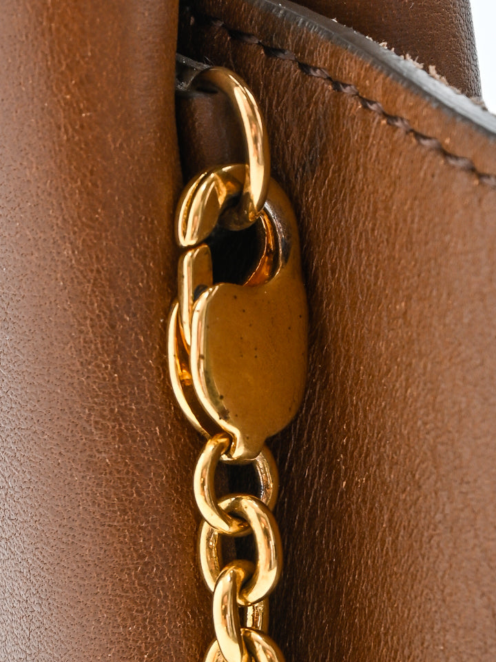 Celine Tri-Color Smooth Calfskin Pocket Clutch on Chain - modaselle