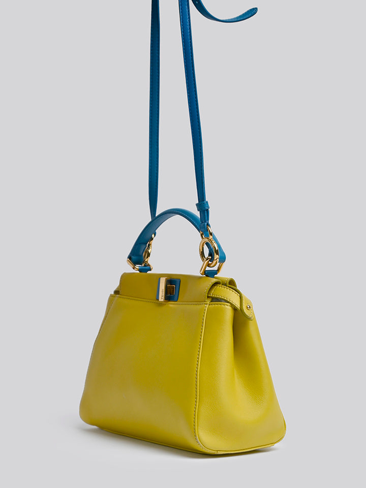 Fendi Leather Mini Peekaboo Top Handle Bag – AMUSED Co