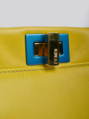 Fendi Leather Mini Peekaboo Top Handle Bag