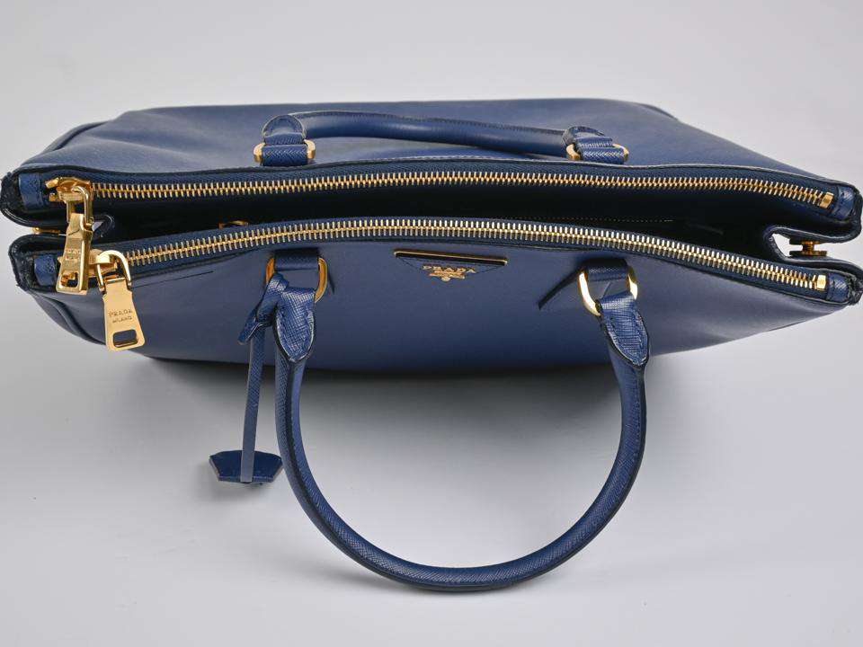 Prada Saffiano Shoulder Bag in Blue for Men