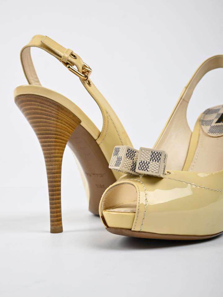 Louis Vuitton Vintage Patent Leather Slingback Sandals - ShopStyle